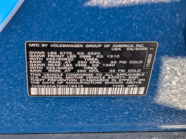 2025 Volkswagen Atlas Cross Sport 2.0T SE w/Technology