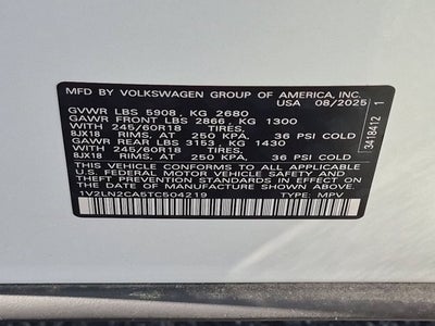 2026 Volkswagen Atlas 2.0T SE