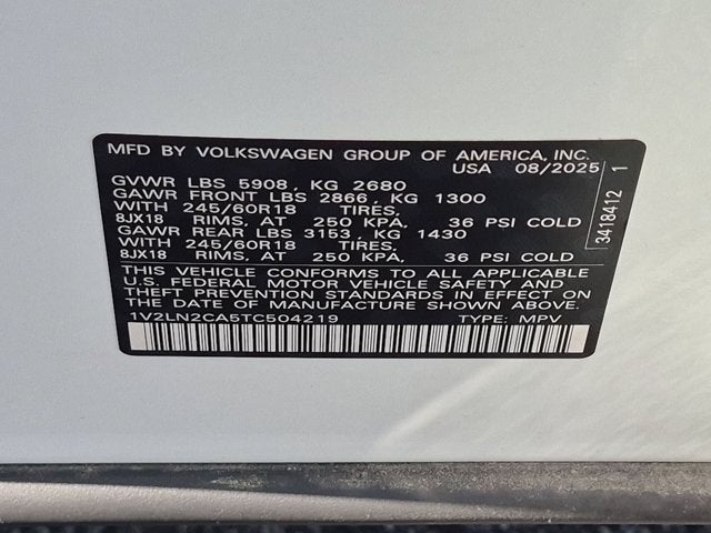2026 Volkswagen Atlas 2.0T SE