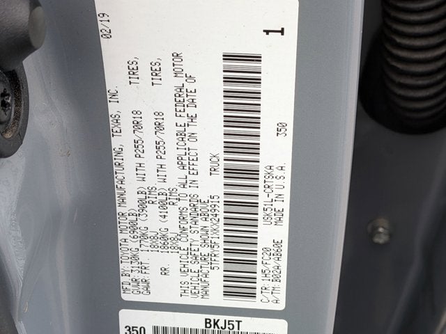 2019 Toyota Tundra 2WD SR5