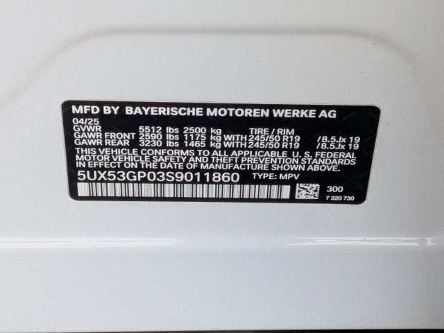 2025 BMW X3 30 xDrive