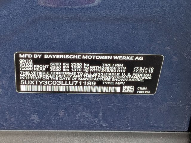 2020 BMW X3 sDrive30i