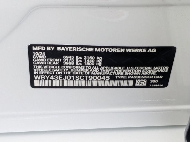 2025 BMW i7 eDrive50